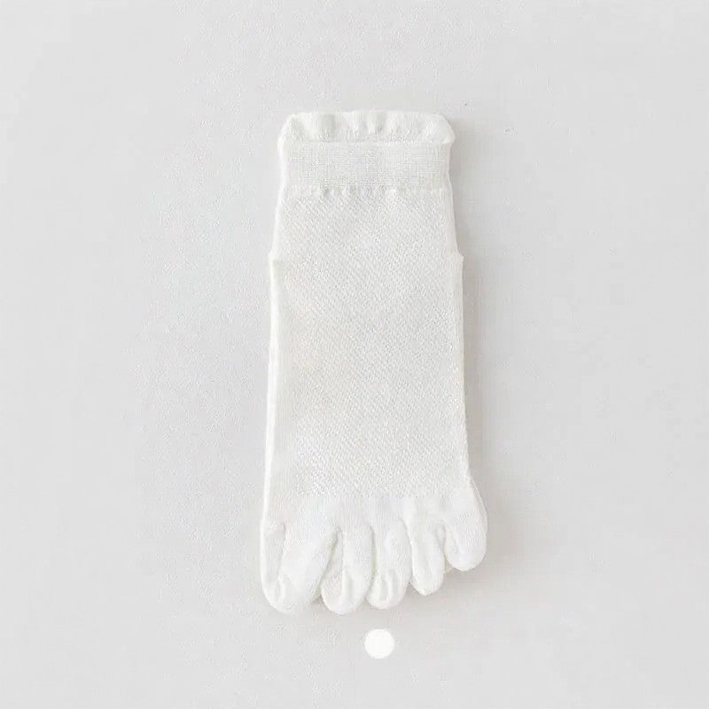 Breathable Alignment Socks(5 Pairs) - White+Black+Light Gray+Dark Blue+Coffee - EU39-44(US6-10) - image 9