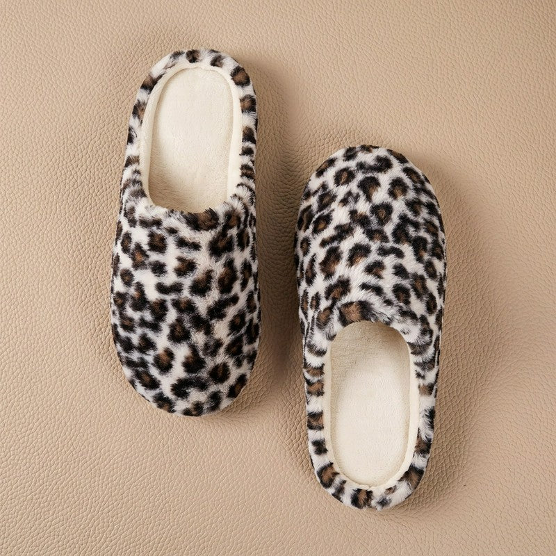 Cozy Leopard Plush Mule Slippers - image 8