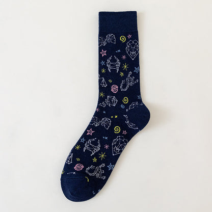 Macro Pattern Crew Socks(6 Pairs) - image 4