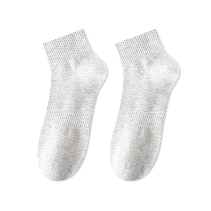 Breathable Soft Cotton Quarter Socks(7 Pairs) - Light Gray - EU43-48(US9.5-13.5) - image 14