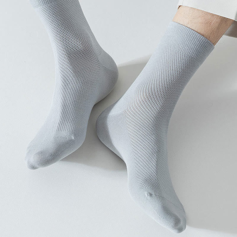 Multicolor Mesh Quarter Socks(5 Pairs) - image 7