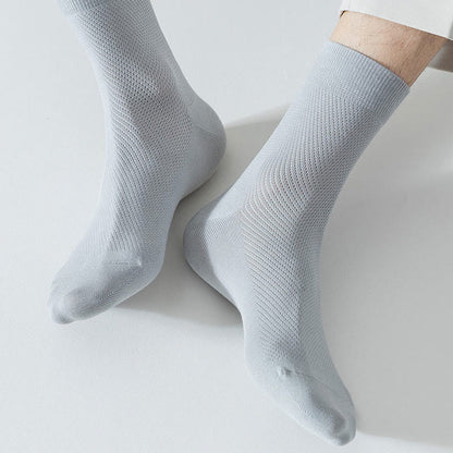 Multicolor Mesh Quarter Socks(5 Pairs) - image 7