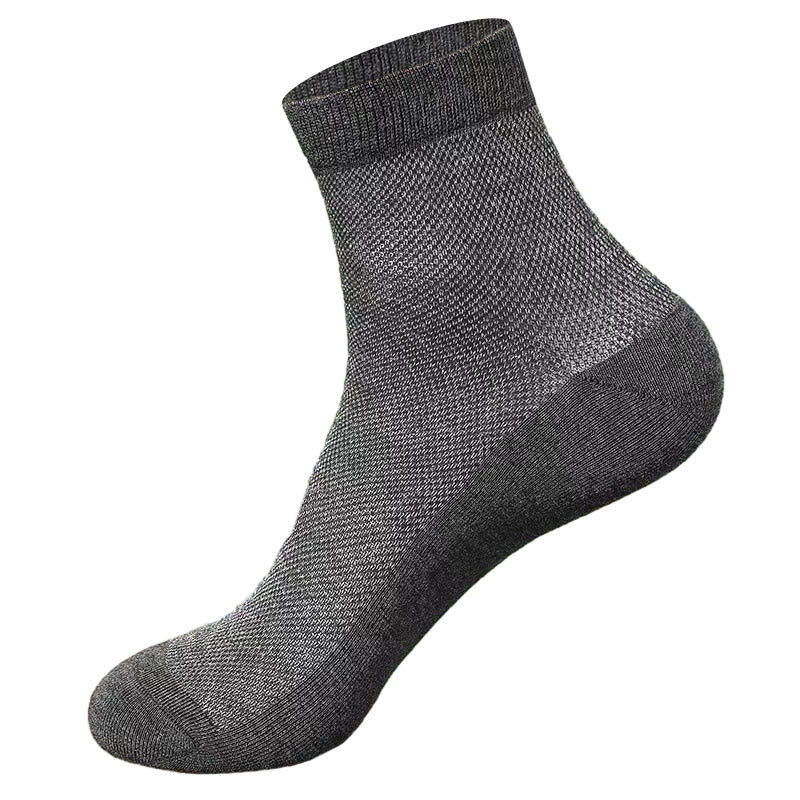Mesh Quarter Socks(10 Pairs) - Dark Grey - EU44-50(US10-15) - image 10