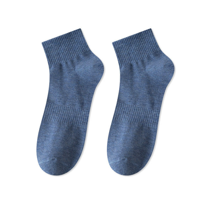 Breathable Soft Cotton Quarter Socks(7 Pairs) - Blue - EU43-48(US9.5-13.5) - image 12