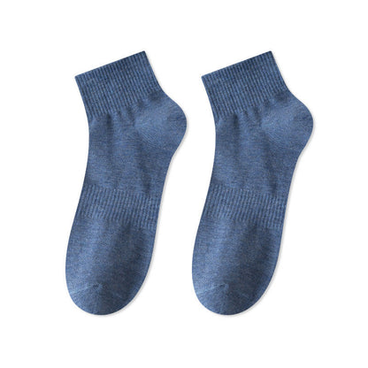 Breathable Soft Cotton Quarter Socks(7 Pairs) - Blue - EU43-48(US9.5-13.5) - image 12