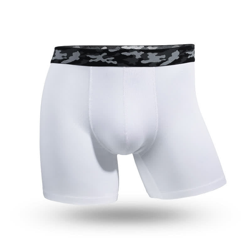 Plus Size Soft Cotton Boxer Briefs(5 Packs) - White - 6XL - image 2