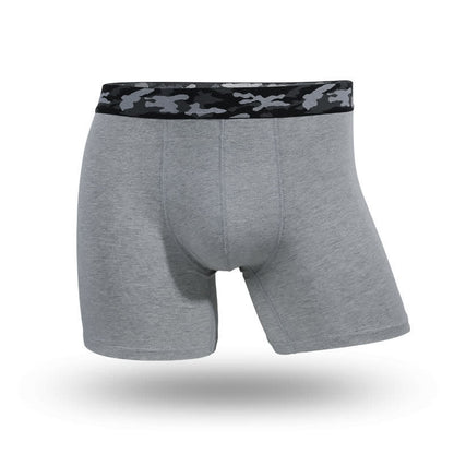 Plus Size Soft Cotton Boxer Briefs(5 Packs) - Gray - 6XL - image 5