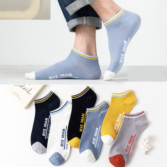 Wide Calf Letter Pattern Cotton Socks(3 Pairs) - image 0