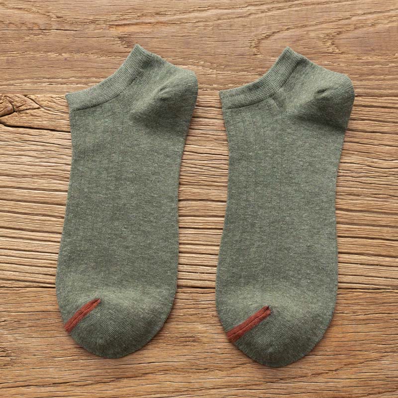 Striped Loose Cotton Socks(3 Pairs) - 43-48 - Green - image 16