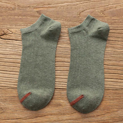 Striped Loose Cotton Socks(3 Pairs) - 43-48 - Green - image 16