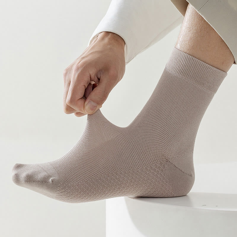 Cotton Mesh Quarter Socks(5 Pairs) - image 3