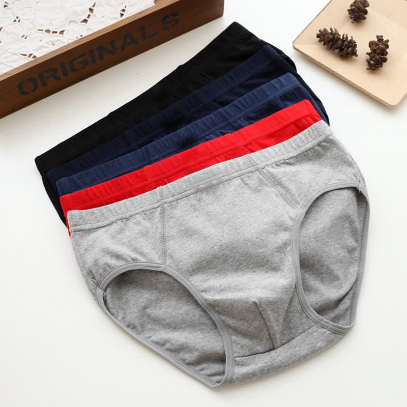 Plus Size Solid Cotton Strentch Hip Briefs(2 Packs) - image 0