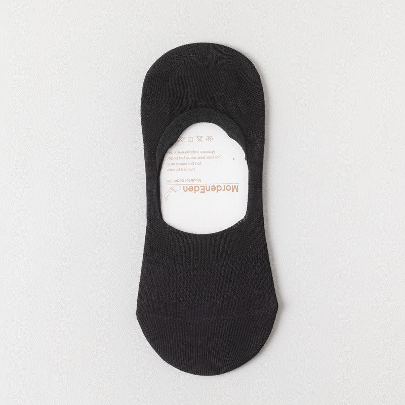 Mesh Elasticity No Show Socks(5 Pairs) - Black - EU39-46(US5-12) - image 13
