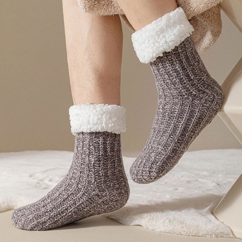 Plus Size Fleece Comfy Thick Slipper Socks(2 Pairs) - image 5
