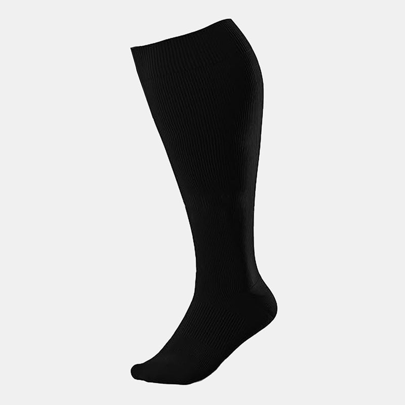 Plus Size Sport Elastic Compression Socks(3 Pairs) - Black - 4XL - image 1