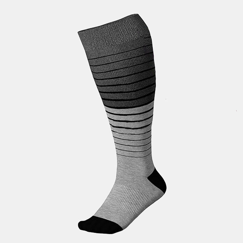 Plus Size Color Block Striped Compression Socks(3 Pairs) - image 3