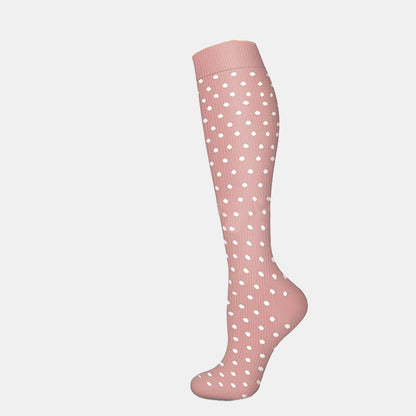 White Polka Dot Compression Socks(3 Pairs) - image 3