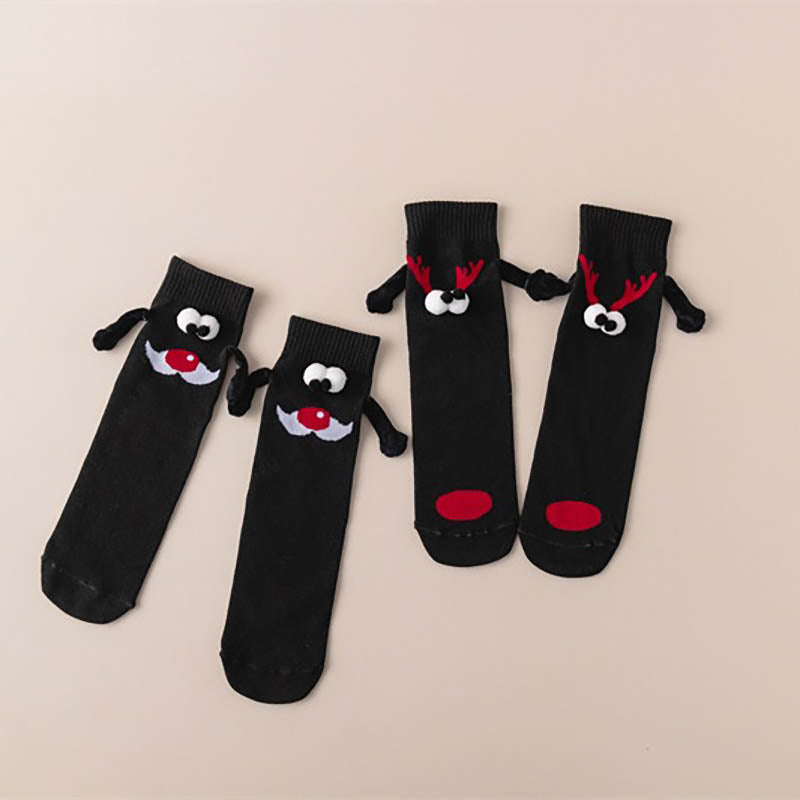 Christmas Holding Hands Quarter Socks(4 Pairs) - image 1