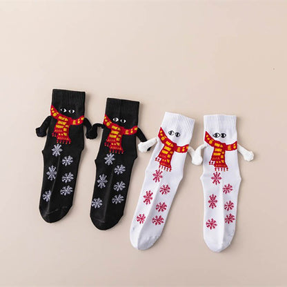 Christmas Holding Hands Quarter Socks(4 Pairs) - image 5