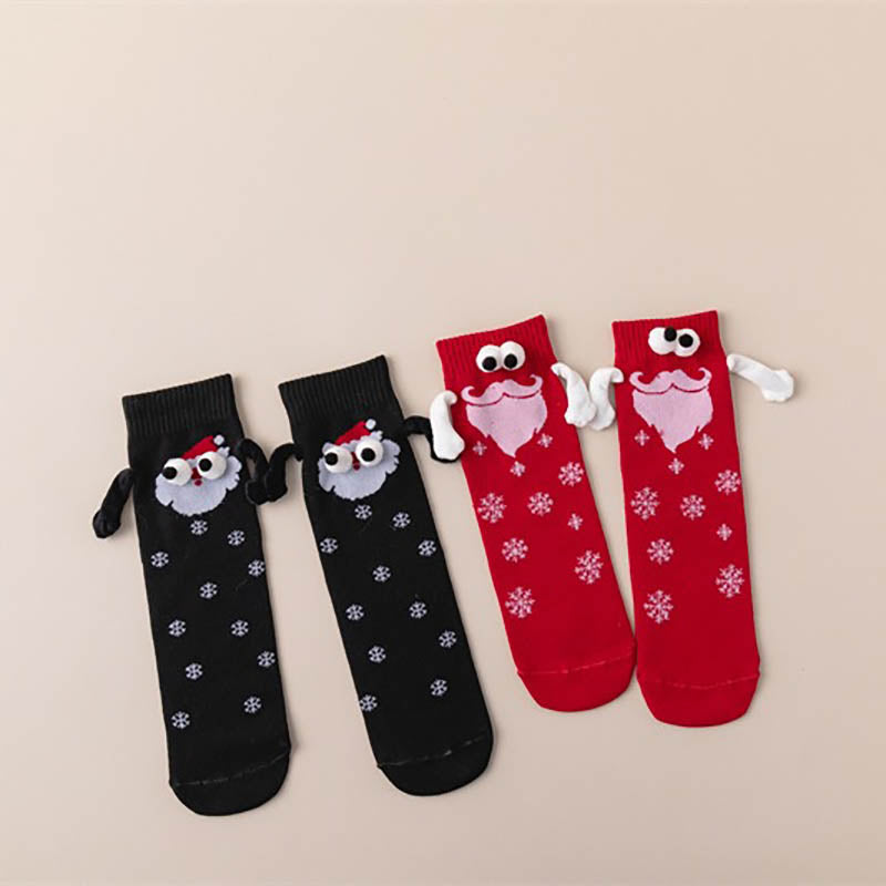 Christmas Holding Hands Quarter Socks(4 Pairs) - image 2