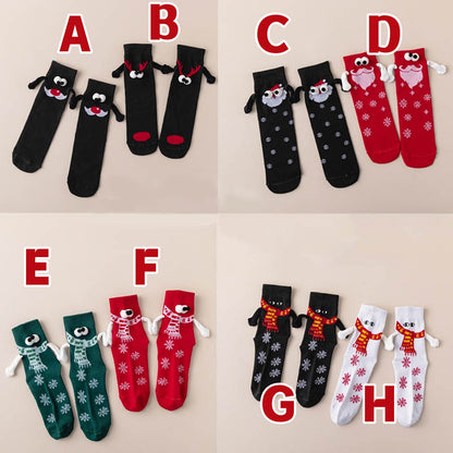 Christmas Holding Hands Quarter Socks(4 Pairs) - E+F+G+H - EU36-44(US3-10) - image 6