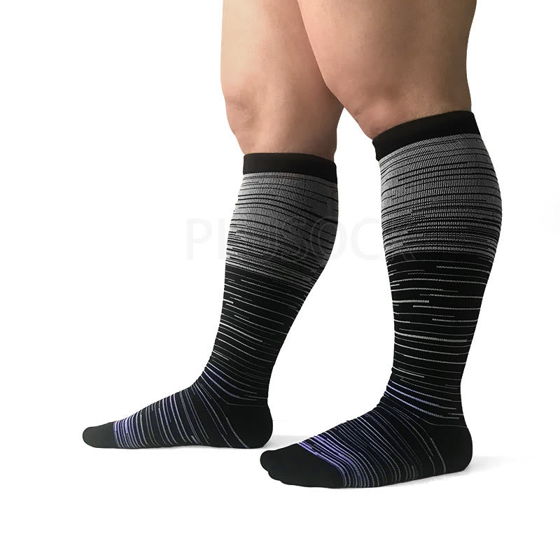 Colorful Cool Lines Plus Size Compression Socks 2XL-7XL - image 16