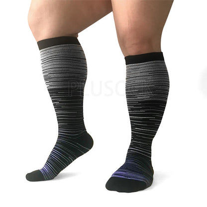 Colorful Cool Lines Plus Size Compression Socks 2XL-7XL - image 14