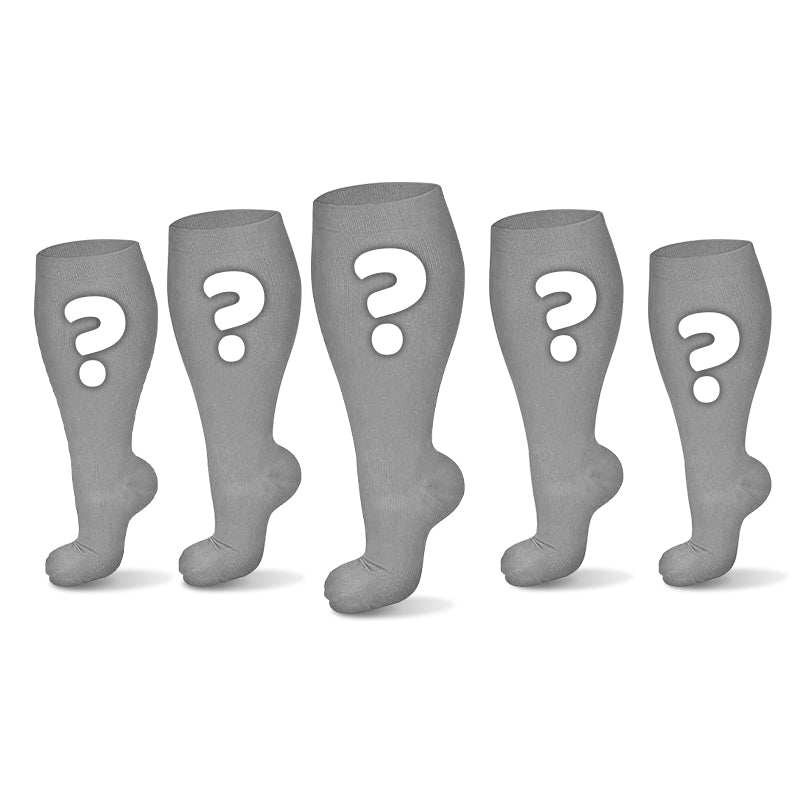 Plus Size Compression Socks Mystery Box(5 Pairs) - image 1