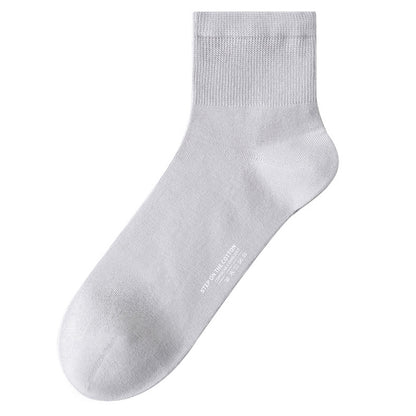 Soft Cotton Quarter Socks (3 Pairs) - Light Gray - EU40-47(US7-12.5) - image 11