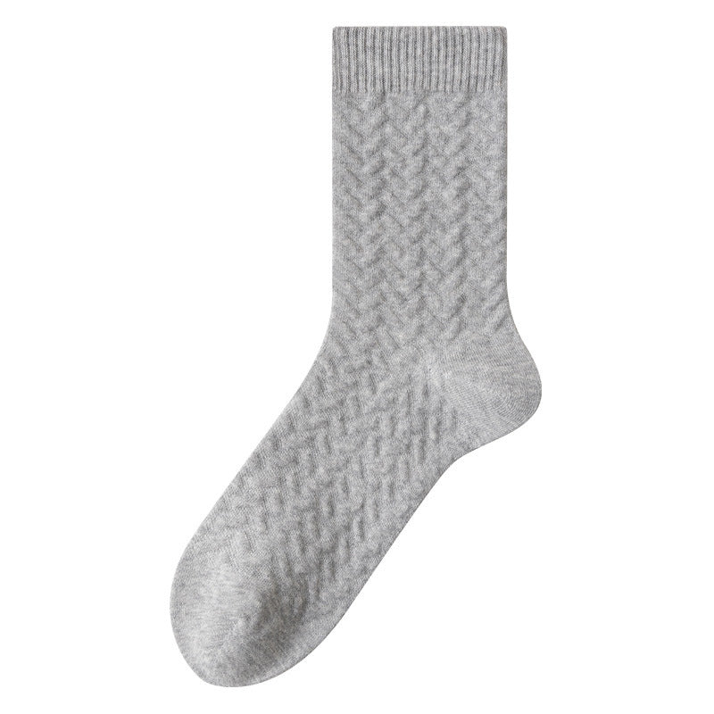 Pure Cotton Quarter Socks (3 Pairs) - Light Gray - EU40-45(US7-11) - image 5