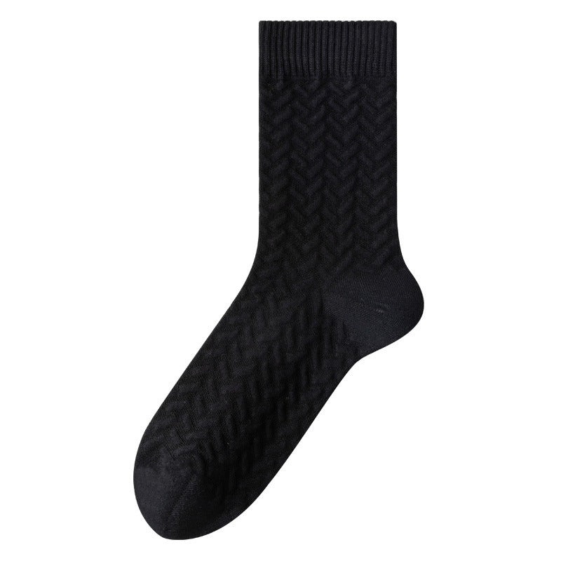 Pure Cotton Quarter Socks (3 Pairs) - Black - EU40-45(US7-11) - image 8