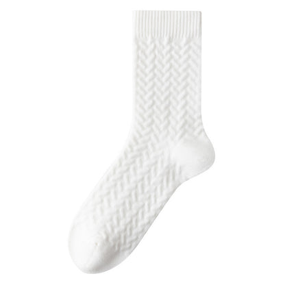 Pure Cotton Quarter Socks (3 Pairs) - White - EU40-45(US7-11) - image 6