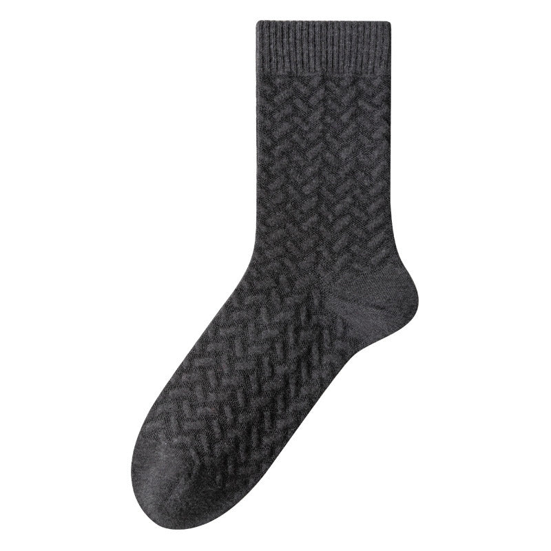 Pure Cotton Quarter Socks (3 Pairs) - Dark Grey - EU40-45(US7-11) - image 9