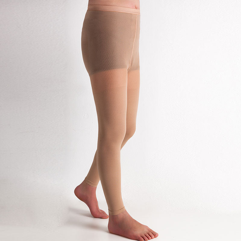 Plus Size Medical Footless Compression Tights(20-30mmHg) - Nude - 4XL - image 6