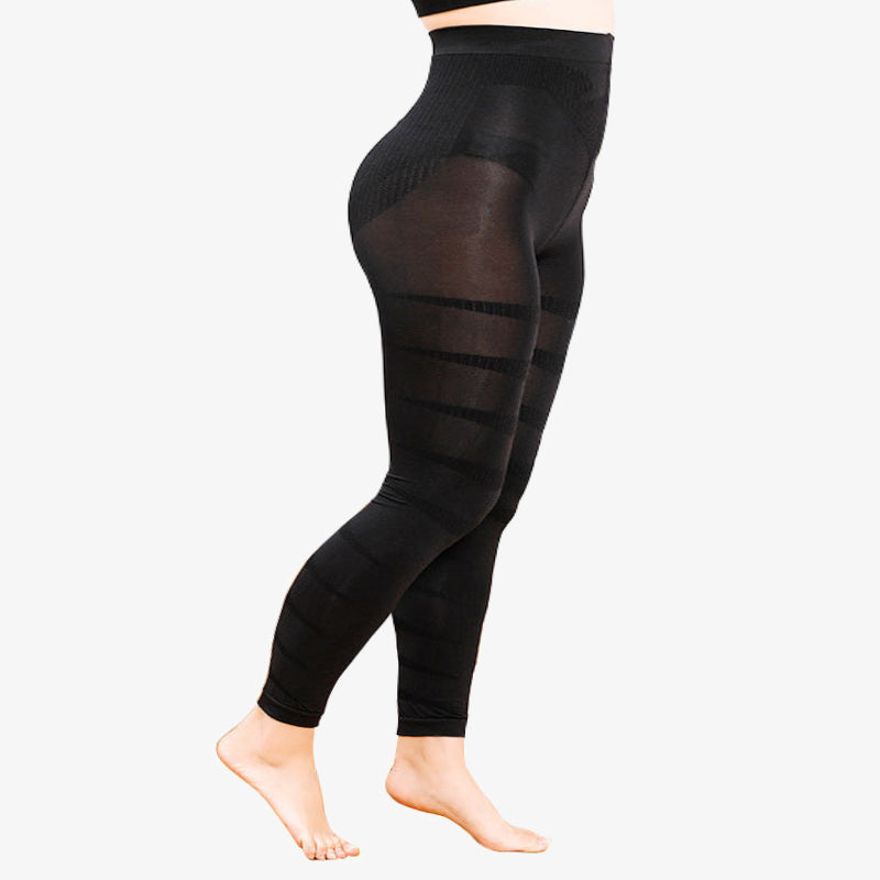 Plus Size Spiral Footless Compression Tights(3 Pairs) - image 8