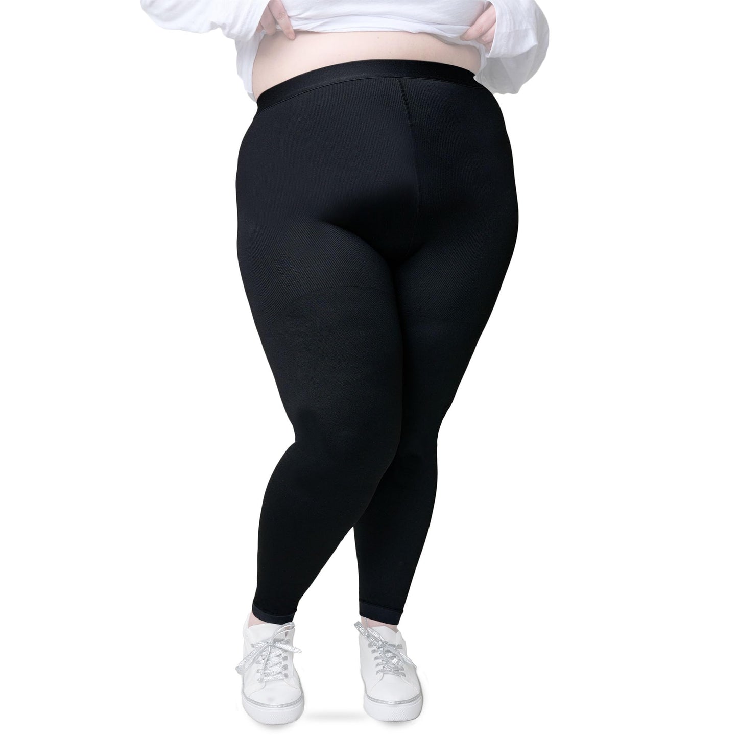 Plus Size Medical Footless Compression Tights(20-30mmHg) - image 0
