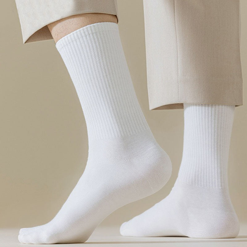 Solid Color Soft Socks(6 Pairs) - image 3