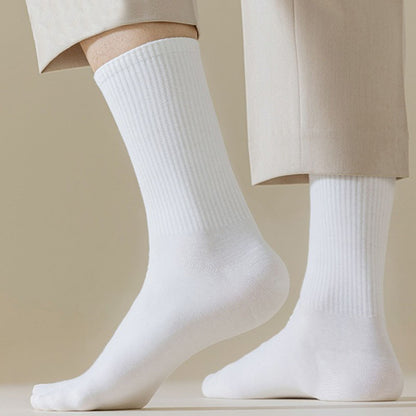 Solid Color Soft Socks(6 Pairs) - image 3