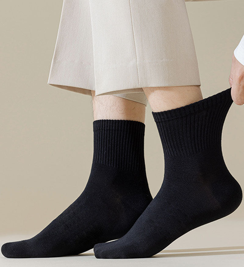 Solid Color Soft Socks(6 Pairs) - image 4