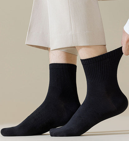 Solid Color Soft Socks(6 Pairs) - image 4