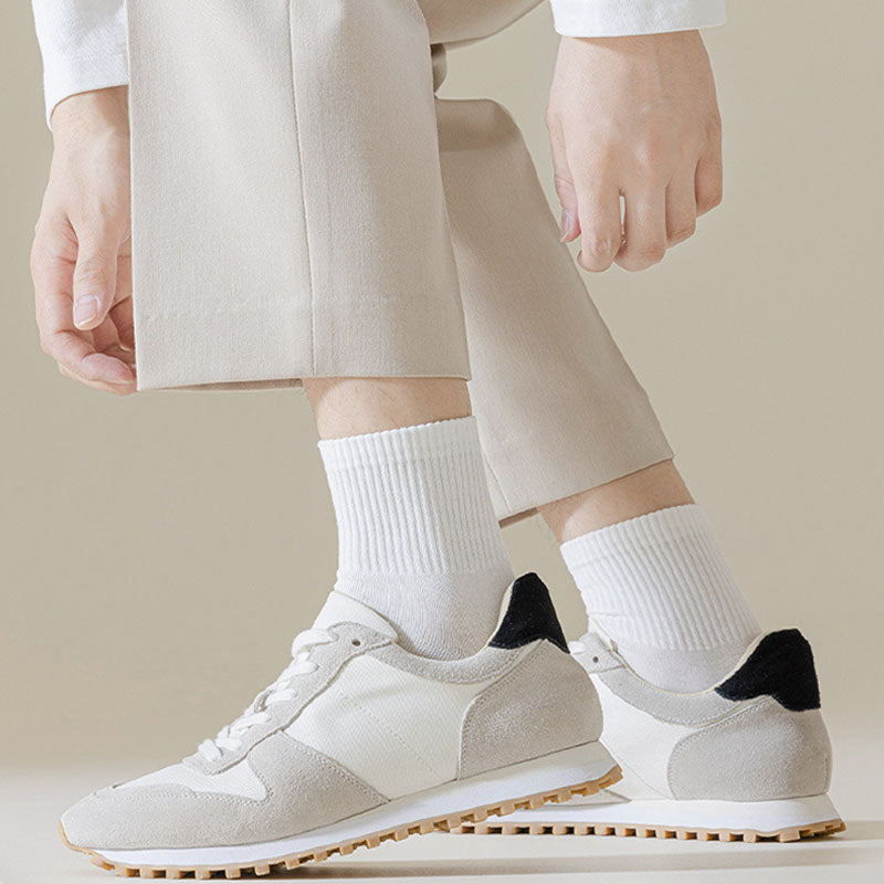 Solid Color Soft Socks(6 Pairs) - image 2