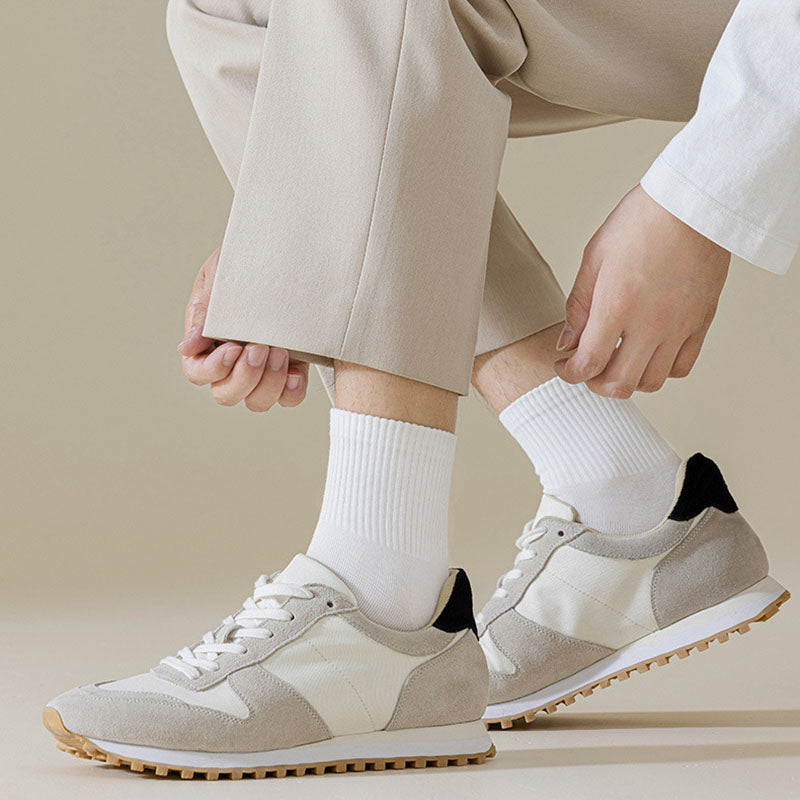 Solid Color Soft Socks(6 Pairs) - image 9