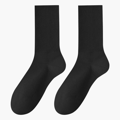 Solid Color Soft Socks(6 Pairs) - image 10