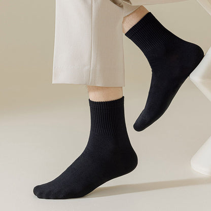 Solid Color Soft Socks(6 Pairs) - image 11