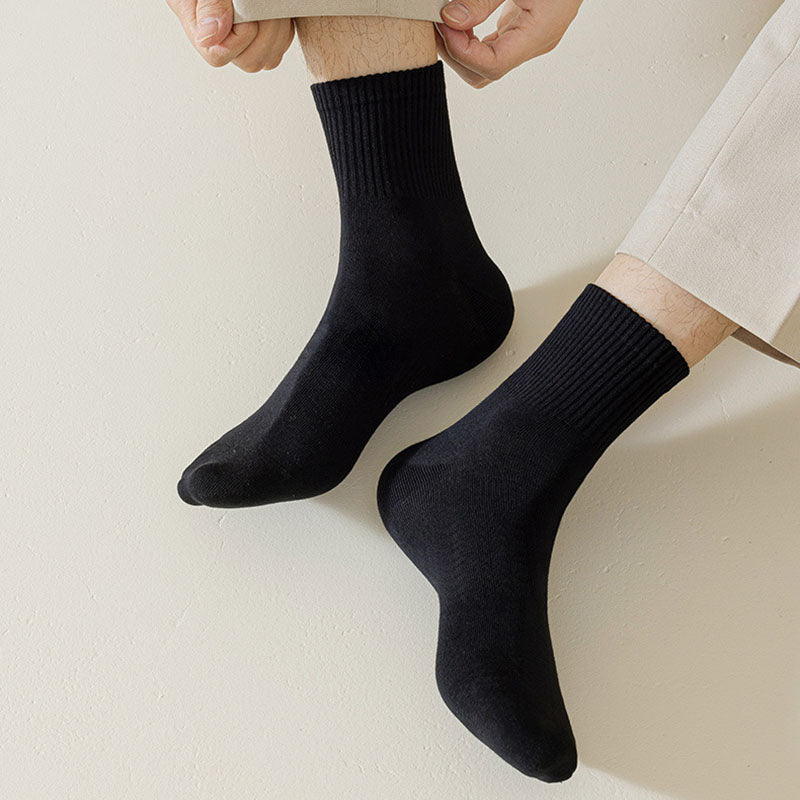 Solid Color Soft Socks(6 Pairs) - image 5