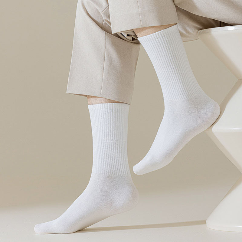 Solid Color Soft Socks(6 Pairs) - image 6