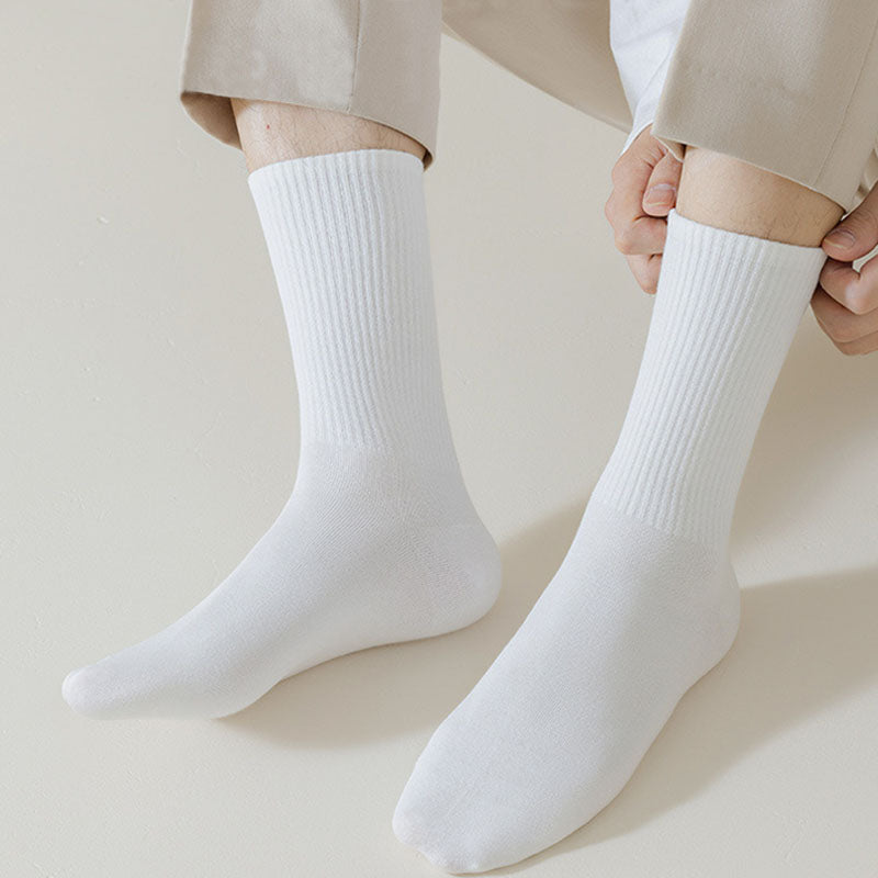 Solid Color Soft Socks(6 Pairs) - image 7