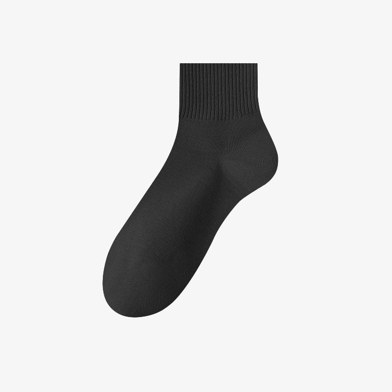 Solid Color Soft Socks(6 Pairs) - Black - Ankle - EU36-43(US3-9) - image 14