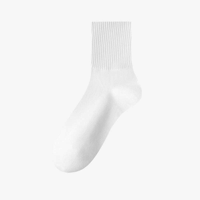 Solid Color Soft Socks(6 Pairs) - White - Quarter - EU36-43(US3-9) - image 18