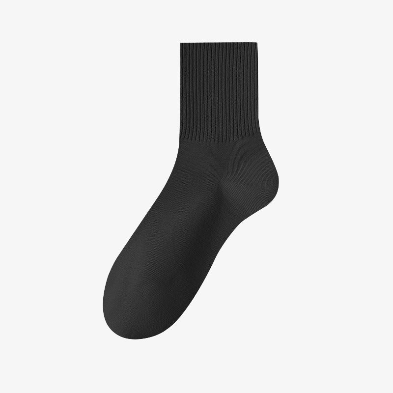 Solid Color Soft Socks(6 Pairs) - Black - Quarter - EU36-43(US3-9) - image 15